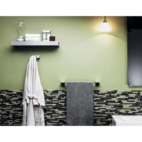 Bathroom with robe on wall, Double Towel Hook For Bathroom And Kitchen In Brilliance Stainless Steel, Corrosion Resistant Finish.