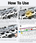 Pro Grade 24 Inch Machinist Precision Straight Edge For Cylinder Heads And Engine Blocks, Flatness Check With Warp Detection, Bearing Saddles, Cam Covers, Flywheels, And Other Critical Machining Surfaces. How-to guide showing straight edge use on a cylinder head