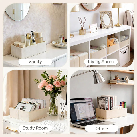 24 Pack Beige Drawer Organizers Zero Drama Storage Setup Foldable Closet Dividers Sort Socks And Basics Quick Now, various uses in home settings.