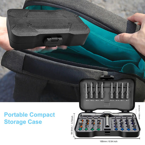 42 In 1 Magnetic Screwdriver Set With Ratcheting Handle And Storage Case in a compact portable design for easy transport