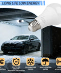 LED Light Bulbs For Garage Door Opener 5000K White 9W E26 Base Two Pack Fits Most Garage Door Openers No Fuss Install Energy Efficient Bright Flood Lighting For Fast Night Access