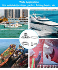 Common Sense marine-grade fasteners, nickel plated twist-lock eyelets and studs; close-up with screws on boat collage