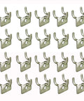 Metal Pegboard Prong Hook U Hook Set 20 Pieces Galvanized Steel Fits Standard Pegboard Heavy Duty Wall Organizer For Garage Or Workshop Perfect For Hanging Tools Accessories And Small Gear