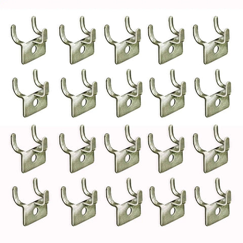 Metal Pegboard Prong Hook U Hook Set 20 Pieces Galvanized Steel Fits Standard Pegboard Heavy Duty Wall Organizer For Garage Or Workshop Perfect For Hanging Tools Accessories And Small Gear