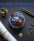 3D Printed Tri Axis Tourbillon Gear Transmission Model For STEM Education Ideal For Classrooms And Gearheads Demonstrates Coordinated Three-Axis Movement Realistic Mechanical Display Durable PET Construction For Education And Display on desk