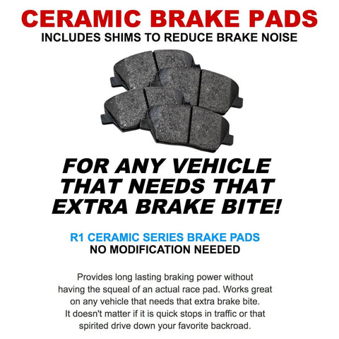 Nissan Sentra Front Brake Kit With Semi Metallic Pads And Blank Rotors, 11 Inch Front Rotors, ceramic brake pads