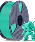 High Speed PLA Meta Filament For 3D Printing, 1.75mm, 1kg Spool In Mint Green, ultra tough, neatly wound, with printed toy