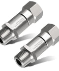 Pressure Washer Swivel Fitting Three Eighth Inch NPT 360 Degree Joint Kink Resistant Reduces Hose Stress For Smooth Water Flow And Easy Maneuvering For Smooth Operation And Long Lasting Durability, stainless steel 2-pack