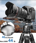 Heavy Duty Tripod Ball Head With One Quarter Inch Arca Swiss Quick Release Plate Aluminum Mount Large Load Capacity Up To 44 Lbs