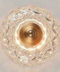 Top view of Antique Style Adjustable Glass Pendant Light Fixture with Brass Hardware for Kitchen Island and Dining Room.