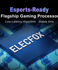 Hella Creamy 75 Percent Layout Wireless Mechanical Keyboard With Hot Swappable Switches And Premium Pbt Keycaps For Sick Gaming Sessions Featuring Dot Matrix Display And Sturdy Aluminum Volume Dial That Hits Just Right close-up of Elecfox gaming processor with a low-latency algorithm.
