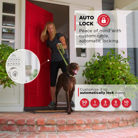 Keep Your Home Secured Tight With This Top Notch Keyless Deadbolt Featuring Five Button Keypad And Satin Nickel Finish For No Sweat Code Setup And Smooth Auto Locking Performance