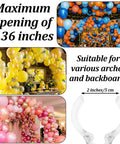 Clear 3.5 Inch Spring Clamps, Your Go-To Heavy Duty Transparent Clips for Balloon Arches, Backdrops, Party Decor, max opening 2.36"