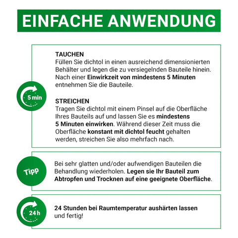 German instructions for using the Pro Grade 3D Print Sealer And Impregnation Agent For PLA ABS ASA And SLS Parts, Solvent Free.