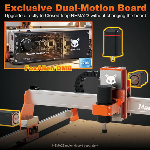 Beefy Desktop CNC Router Machine Featuring A 500W Brushless Spindle Built For Marathon Engraving And Milling Projects That Deliver Rock Solid Precision And Smooth Operation Right Out The Box For Serious Crafters Who Demand Top Tier Performance Daily with FoxAlien DMB board.