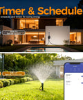 Weatherproof Outdoor Smart Plug With 2.4GHz WiFi Three Individually Controlled Sockets 15A 1875W Heavy Duty setup for schedule