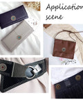 Application scene showcasing Top Shelf Vintage Western Screw Back Buttons 12 Piece Set 30mm Turquoise Flower Conchos on bags and belts.