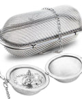Heavy Duty Stainless Steel Cleaning Basket Two Pack Perfect For Ultrasonic Cleaner Small Parts And Jewelry with fine mesh design.
