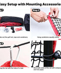 Step-by-step setup guide for 10 X 10 Ft Heavy Duty Golf Practice Net For Backyard And Garage Training, Multi Sport Hitting Barrier