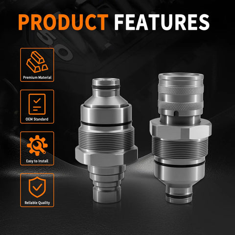 Heavy Duty Flat Face Hydraulic Coupler Kit Featuring Rock Solid Quick Connect Fittings For Skid Steer Loaders And Compact Excavators Built Tough For Any Rough Day On The Job Site