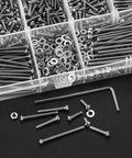 1110 Pcs M2 Screws Kit With Stainless Steel Button Head Socket Cap Screws Nuts Washers And Fully Threaded Bolts Assorted Metric Screw Set For Electronics All In One DIY Projects Robotics And General Hardware Use