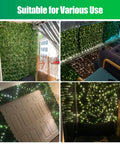 Artificial Ivy Privacy Fence Screen One Piece 240 By 40 Inches UV Resistant Outdoor Hedge for backyard garden decor