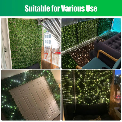 Artificial Ivy Privacy Fence Screen One Piece 240 By 40 Inches UV Resistant Outdoor Hedge for backyard garden decor
