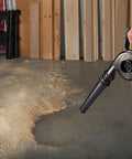20V Cordless Shop Blower With Power Share, Tool Only, 160 MPH Air Velocity, cleaning garage floor with wood dust
