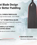 Dope Lightweight Full Carbon Dragon Boat Paddle With T Handle And Bag, IDBF Approved Oar, flat blade design features