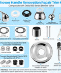 Components of Shower Handle Renovation Kit For Delta RP6046 And 600 Series Valves Single Lever Chrome Trim Repair Replacement