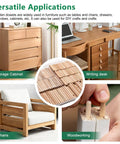 250 Piece One Quarter Inch Fluted Wood Dowels Kit With Beveled Ends For Easy Insertion And Tight Joints In Crafts Furniture And DIY Projects