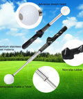 Retractable Golf Swing Trainer For Righty Players With Two Alignment Sticks Training Aid For Grip Strength Tempo And Swing Mechanics Arm Band Indoor And Outdoor Practice For Pro Level