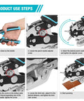 Instruction steps for Beefy Heavy Duty Leather Hole Punch Set With Six Hole Sizes 2mm 2.5mm 3mm 3.5mm 4mm 4.5mm For Belts
