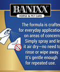 Instructions for using All-In-One Horse And Pet Grooming Spray For Horses, Dogs And Cats Daily Skin, Coat, And Hoof Care Alcohol-Free Non-Staining No Odor Made In USA 8 oz Safe For Daily Grooming At Home Or On The Road.
