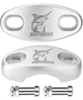 Heavy Duty Rod Clamp Kit 33C-12VIS Pro Grade Compatible With Penn International V VI 12 16 Fathom I II Squall II Silver