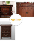 Two Pack Vintage Bronze Cabinet Pulls 4.25 Inch Center To Center For Doors Cabinets Chests And Drawers Installed on Furniture