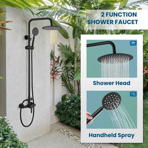 Heavy Duty Matte Black Outdoor Shower Featuring Top Notch 304 Stainless Steel Build Dual Spray Settings And Smooth Single Lever Control For Your Ultimate Backyard Flex Upgrade