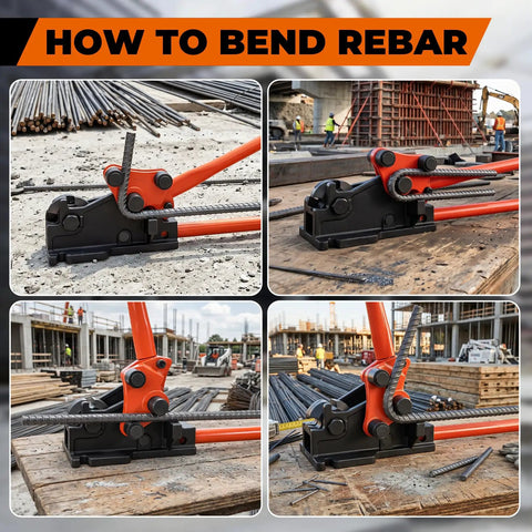 2 In 1 Rebar Bender And Cutter All In One Handheld Metal Bending And Cutting Tool for construction site use