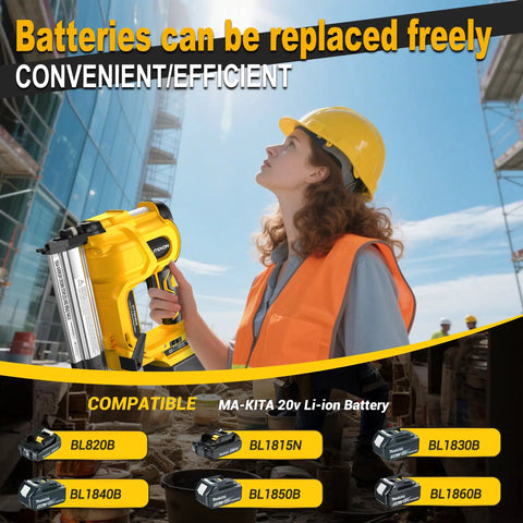 Straight Shooting Heavy Duty Cordless Brad Nailer And Staple Gun Workhorse Combining Brushless Power And Makita 18V Battery Compatibility With Adjustable Depth Controls For Weekend Warriors And Pros