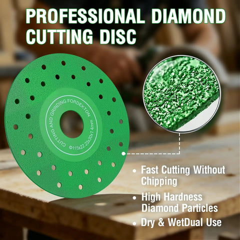 Four And A Half Inch Diamond Tile Cutter Blade For Angle Grinder Porcelain Ceramic Glass Marble And Wine Bottles Cutting Disc Seven Eighths Inch Arbor Ten Piece Set Beefy Performance With Porous Cooling To Reduce Heat Noise And Dust.