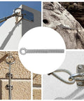 Ring Eye Bolts M5 x 40mm, 304 Stainless Steel 10-Pack, Tough As Nails Hardware For Ropes And Chains on various surfaces.