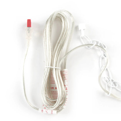 Power cord for Mini Vintage 3 Bulb Chandelier In Lavender Topaz, 8 By 8 By 10 Inches, Plug In Or Hardwired model, shown coiled.