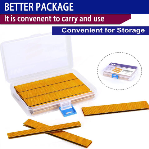 Built Tough 18 Gauge Narrow Crown Galvanized Staples Deliver Zero Bend Performance For Cabinet Making And Crafts 3000 Piece Assortment Kit in storage case.