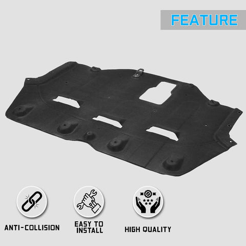 Hyundai Sonata Engine Splash Shield Front Lower Cover 2015 2016 2017 Flocking Process Heat Resistant Durable Replacement