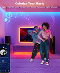 Leeleberd LED strip lights, 100 ft (2 rolls of 50 ft), RGB color-changing with Bluetooth/app control
