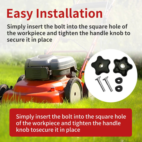 Lawn mower with Handle Knob and Screw Bolt Washer Kit 2 Pack for Lawn Mowers and Snow Blowers DIY Repair Kit