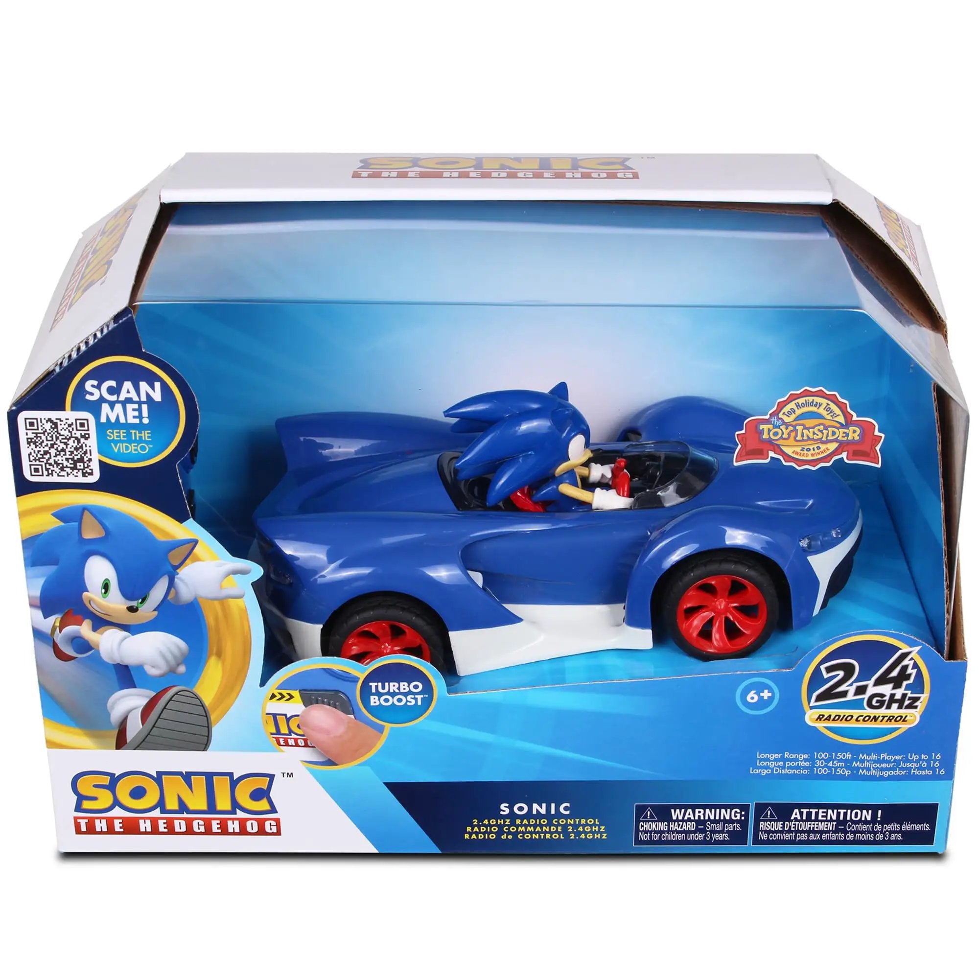 ホビーラジコン JR beat Sonic Sonic The Hedgehog RC Car With Turbo Boost, 2.4GHz