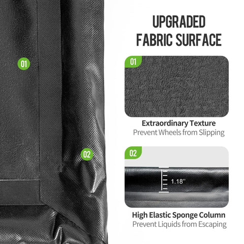Containment Mat For Garage Floor 7 Foot 9 Inch By 16 Foot Non Slip Heavy Duty Waterproof Car Floor Protector texture detail