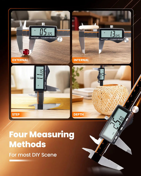 Sturdy Rechargeable Digital Caliper With USB Type C Fast Charge And Large Illuminated LCD Screen For Accurate Machinist Measurements And Saturday Shop Builds That Provide Killer Precision And Easy Handling Round The Clock