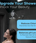 High Output Shower Filter Capsule For Sensitive Skin And Dry Scalp, Filters Chlorine And Impurities, Chrome Finish in use